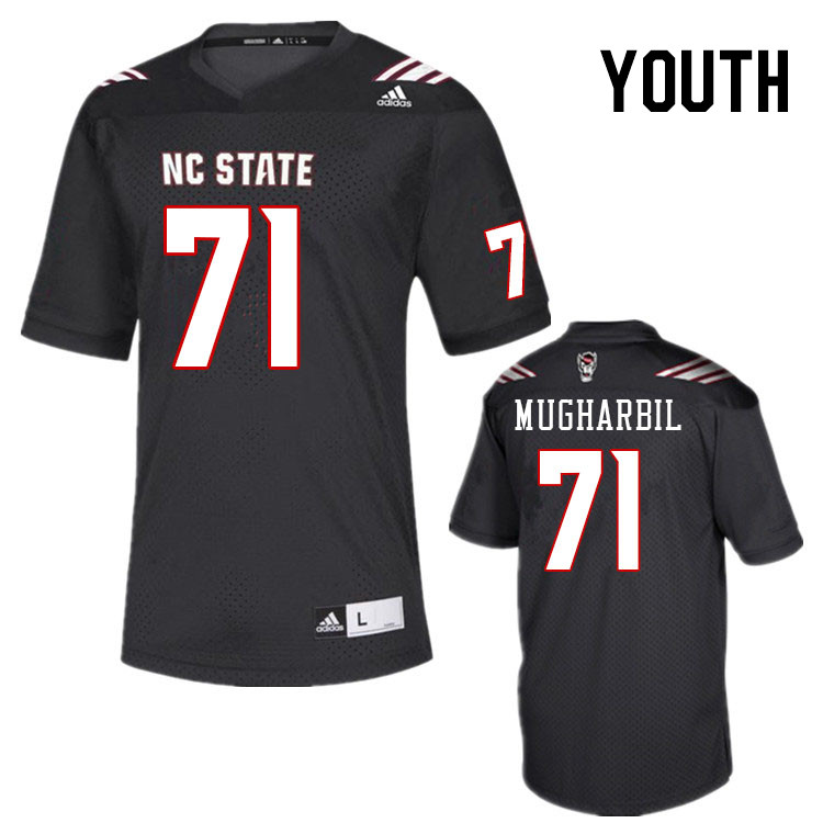 Youth #71 Yousef Mugharbil NC State Wolfpack College Football Jerseys Stitched Sale-Black